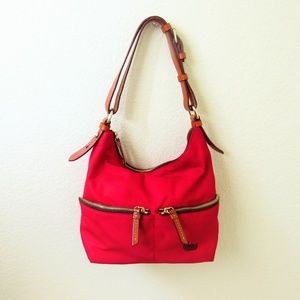 Dooney & Bourke • Erica Tote Red Nylon Hobo Bag